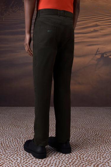 Military Green Cotton Twill Trouser - Genes Online Store