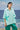 Mint Green Premium Cotton Poplin Embroidered Oversized Shirt