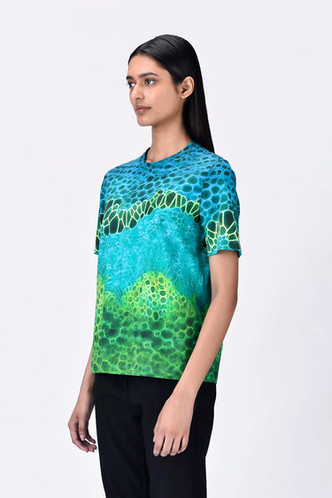 Multi-Color Relaxed Fit Crew Neck T-Shirt - Genes Lecoanet Hemant