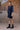 Navy Embroidered Cotton Poplin Tie-Waist Dress - Genes Online Store