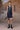 Navy Poly Wool Sequin Embellished Sleeveless Dress - Genes Online Store
