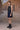 Navy Poly Wool Sequin Embellished Sleeveless Dress - Genes Online Store