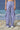 Navy striped trousers for women with relaxed fit and wide-leg silhouette