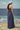 Navy Giza cotton dress for women showing breathable soft fabric texture
