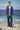 Navy poly viscose jacket for men showing smooth breathable fabric texture
