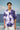 Navy abstract cloud print shirt for men by Genes Lecoanet Hemant India