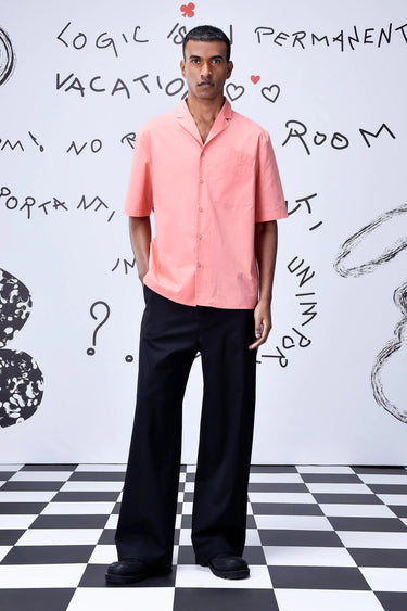 Overlapping Pocket Relax Fit Cuban Shirt - Genes Online Store