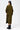 Oversized Cotton Poplin Dress with Front Slit Khaki - Genes Lecoanet Hemant