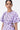 Palm Stripe A-Line Dress with Raglan Sleeves-Amethyst - Genes Lecoanet Hemant