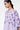 Palm Stripe Cotton Poplin Oversized Top with Boat Neck Amethyst - Genes Lecoanet Hemant