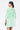 Palm Stripe Cotton Poplin Oversized Top with Boat Neck Spring Green - Genes Lecoanet Hemant