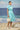 Persian Green Relaxed Dress in Premium Cotton Poplin with Floral Print