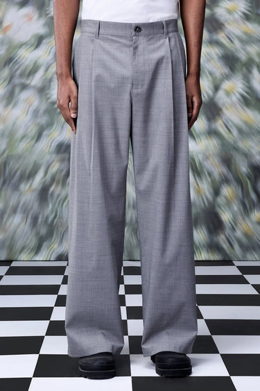 Poly-Wool Relax Fit Trousers- Pearl Grey - Genes Online Store