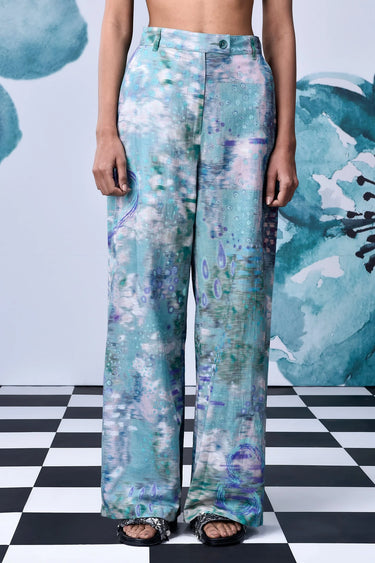 Pool of Tear Loose Trouser- Nile green - Genes Online Store