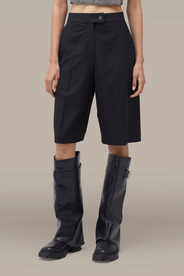 Women's Premium Black Tailored Bermuda Shorts