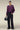 Premium Deep Purple Pleated Cotton Bomber Jacket