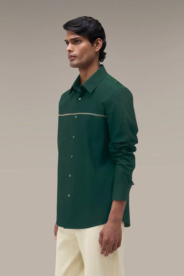 Men's Premium midnight green Cotton Poplin Shirt