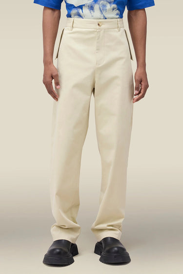 Men's Premium Wax Paper Cotton Satin Straight-Leg Trousers