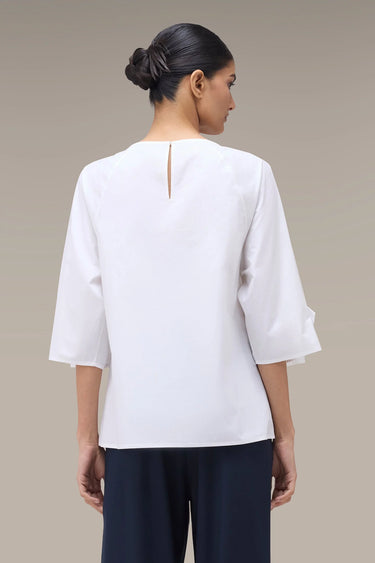 Women's Premium White Cutwork Embroidered Cotton Top