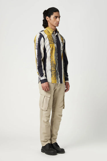 Regular Fit Button-Down Shirt in a Striking Large Stripe Print - Genes Lecoanet Hemant