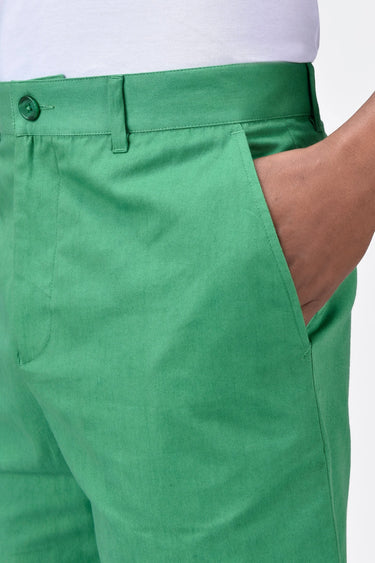 Regular Fit Cotton Light Twill Shorts with Bone Pocket