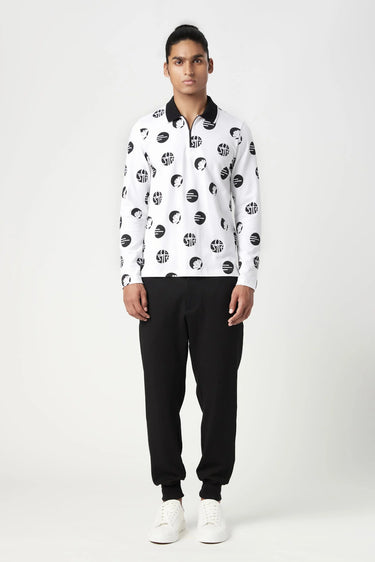 Regular Fit Full Sleeve Polo T-Shirt - Genes Lecoanet Hemant