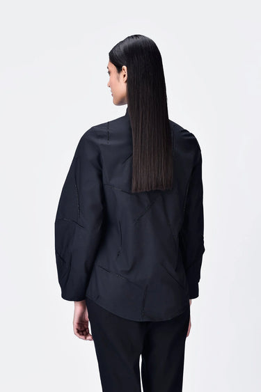 Regular Fit Giza Cotton Shirt with Bead Embroidery