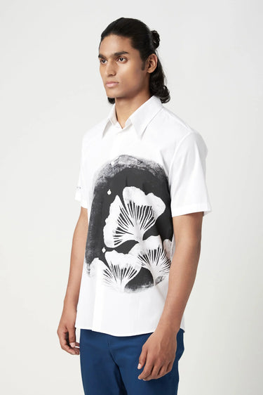 Regular Fit Half Sleeve Button-Down Shirt - Genes Lecoanet Hemant