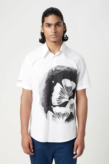 Regular Fit Half Sleeve Button-Down Shirt - Genes Lecoanet Hemant