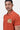 Regular Fit Men's Polo With Genes Fruit Basket Embroidery Coral Orange - Genes Lecoanet Hemant