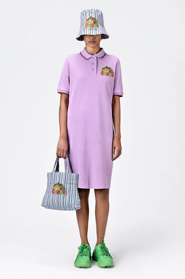 Regular Fit Polo Dress with Fruit Basket Embroidery - Genes Lecoanet Hemant