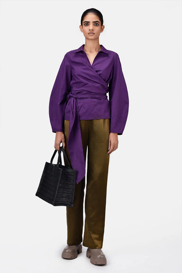 Regular Fit Shirt with Tie-Up Waist - Genes Lecoanet Hemant