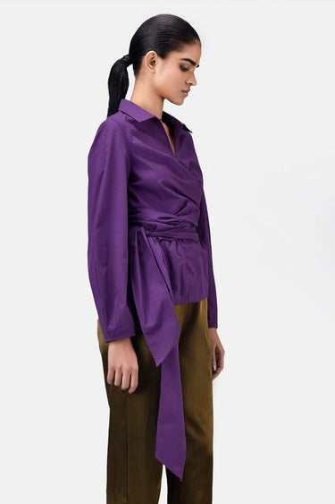 Regular Fit Shirt with Tie-Up Waist - Genes Lecoanet Hemant