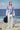 White viscose nylon jacket for women with abstract ombre print