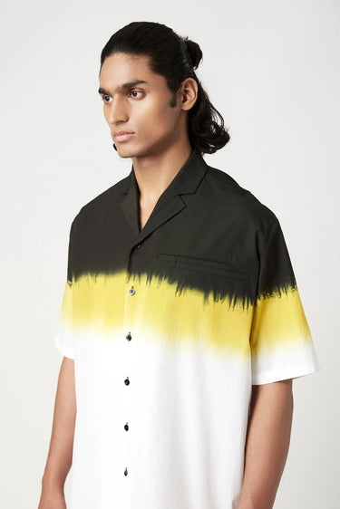 Relaxed Fit Half Sleeve Shirt with Asymmetric Bone Pockets - Genes Lecoanet Hemant