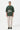 Relaxed Fit Hoodie T-Shirt with Brushed Logo Print Placement-Forest Green