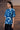 Retro Blue Twill Crepe Top - Genes Online Store