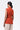 Seersucker Sleeveless Jacket With Tie-Up Waist-Coral Orange - Genes Lecoanet Hemant