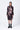 Semi-Fitted Linen Herringbone Coat with UV Flower Print - Genes Lecoanet Hemant