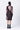 Semi-Fitted Linen Herringbone Coat with UV Flower Print - Genes Lecoanet Hemant
