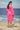 Barbie pink shirt dress for women with button-down front and pointed collar
