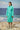 Persian green cotton poplin dress for women showing breathable crisp fabric texture