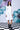 Sequin Placket Relax Fit Dress- White - Genes Online Store