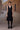 Sleeveless Black Poly Woollen Midi Dress - Genes Online Store