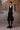 Sleeveless Black Poly Woollen Midi Dress - Genes Online Store