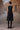 Sleeveless Black Poly Woollen Midi Dress - Genes Online Store
