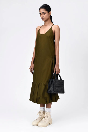 Slim Fit Dress with Strap Back - Genes Lecoanet Hemant