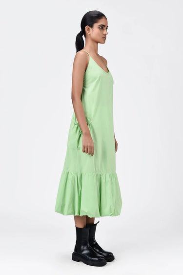 Slim Fit Dress with Strap Back-Mint Green - Genes Lecoanet Hemant