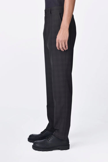 Slim Fit Poly Wool Trousers with Back Bone Pocket