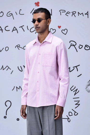 Solid Regular Fit Shirt- Smoothie Pink - Genes Online Store